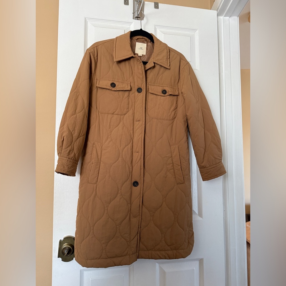 Thread & Supply Women's Brown Quilted Puffer Coat